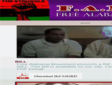 Tablet Screenshot of freealabamamovement.com